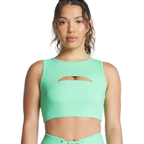 Ribbed Cut Out Bra