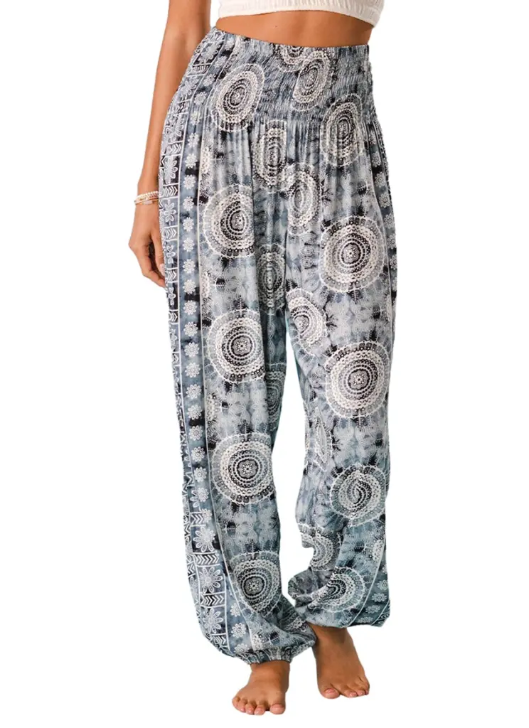 Watercolor Mandala Harem Pants
