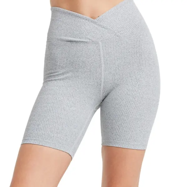 Ribbed V-Waist Biker Short