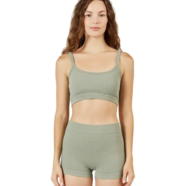 Cream Yoga Kelly Bra and Lynn Short Set