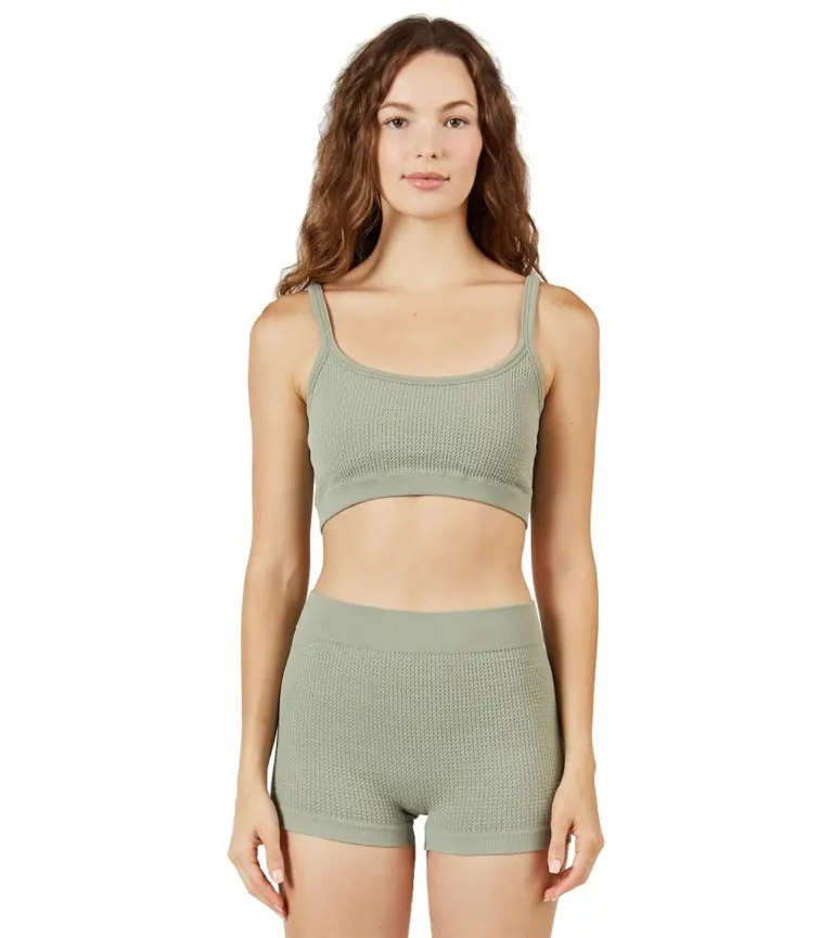 Cream Yoga Kelly Bra and Lynn Short Set
