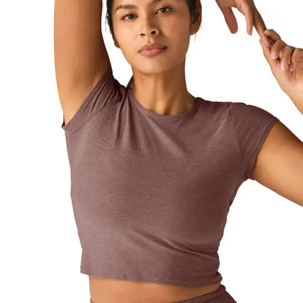 Featherweight Let Go Twist Back Cropped Tee