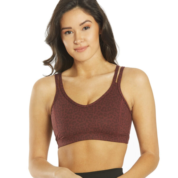 Radiant Cheetah Strappy Back Sports Bra