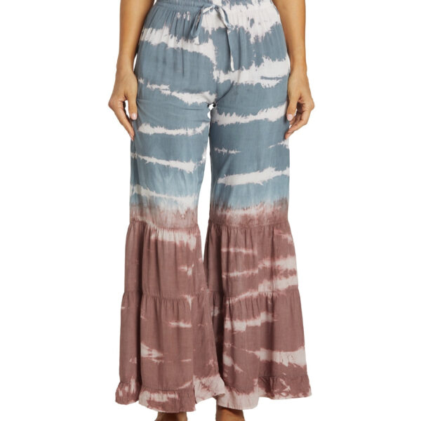 Yak & Yeti Boho Tiered Palazzo Tie Dye Pants
