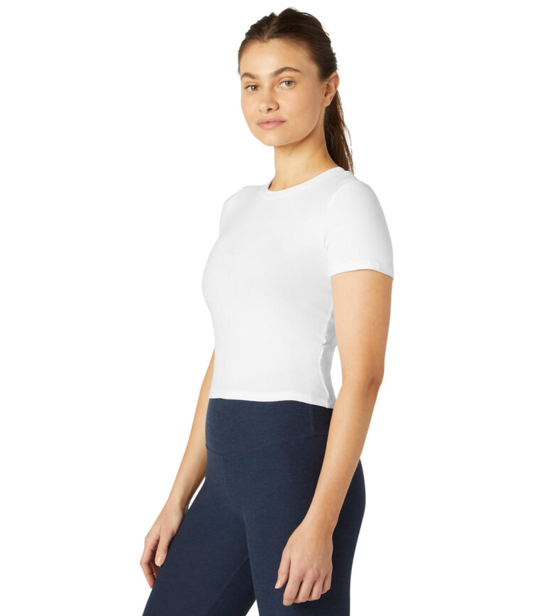 Featherweight Peekaboo Cropped Tee