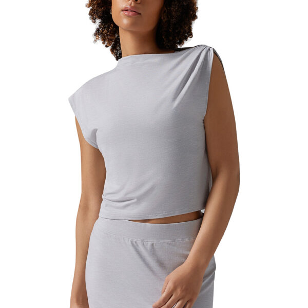 Brushed Tec Knit Asymmetrical Tee