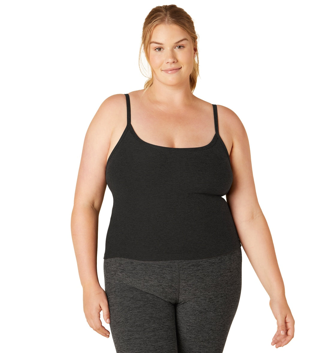 padded shorts compatible yoga tank top darkest night colour