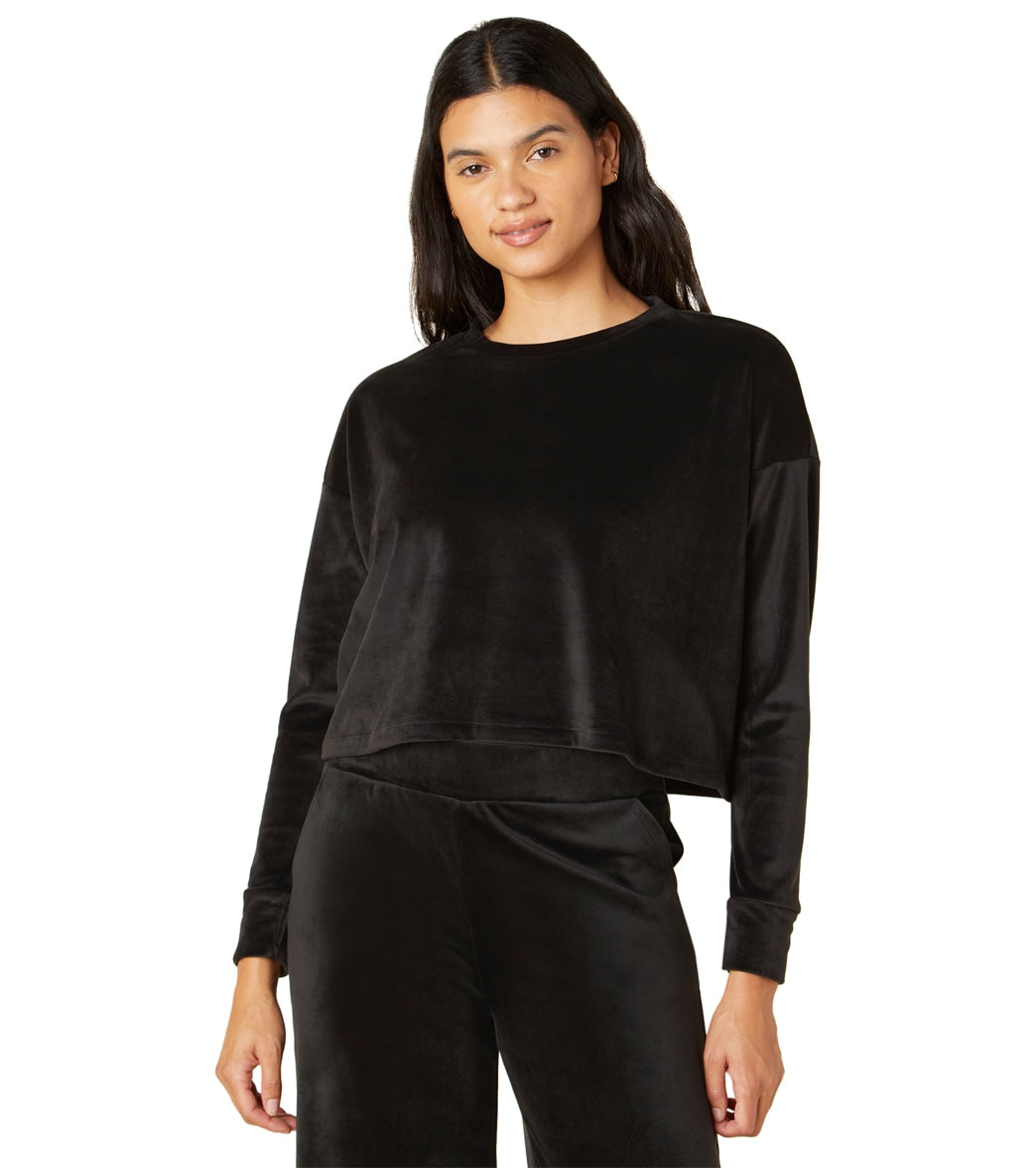halter one piece layered under brushed up pullover