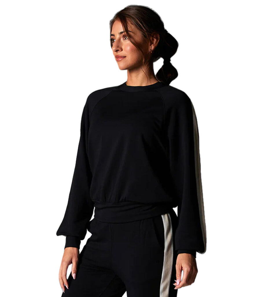 Ease Crew Stripe Sweatshirt