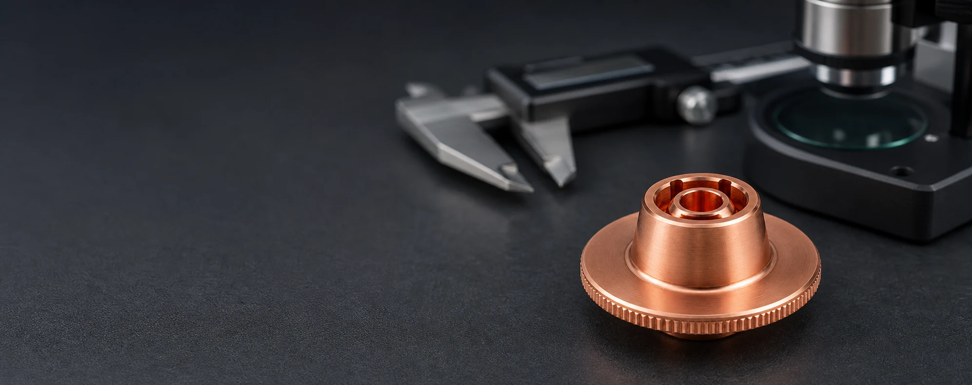 Double layer copper laser nozzle in a precision metrology laboratory