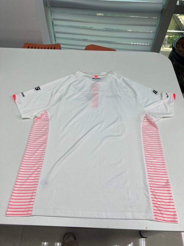 Custom white performance polo