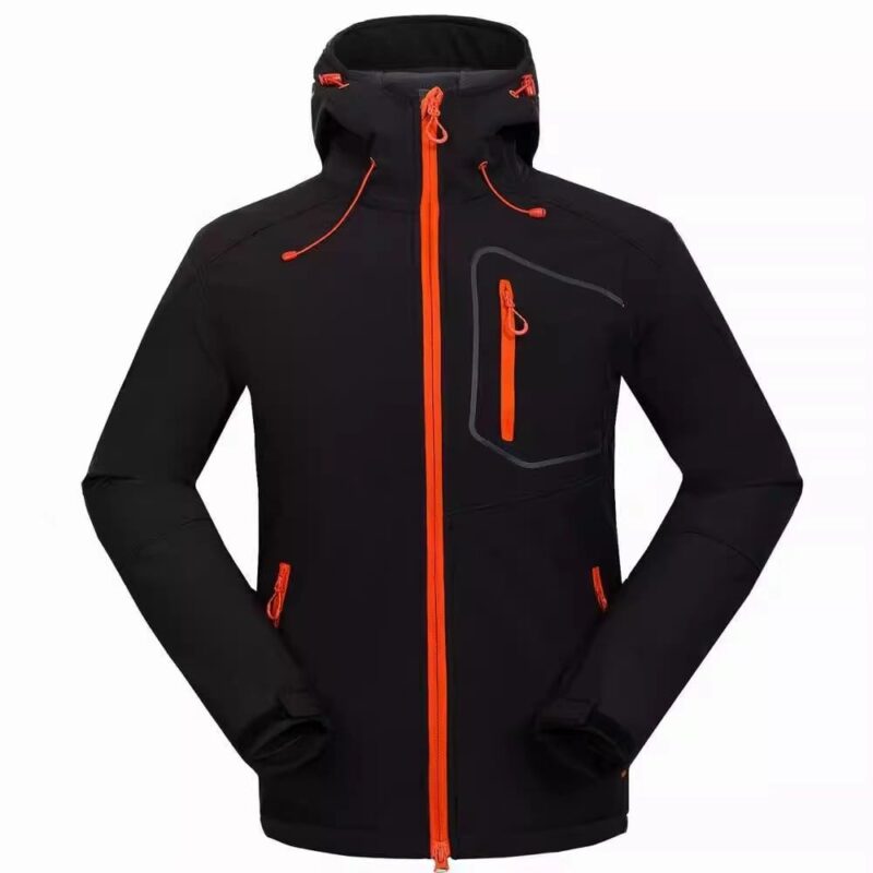 Custom black and orange team jacket