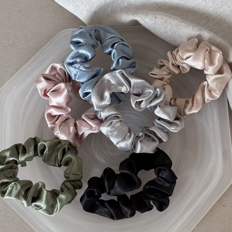 Custom silk scrunchies